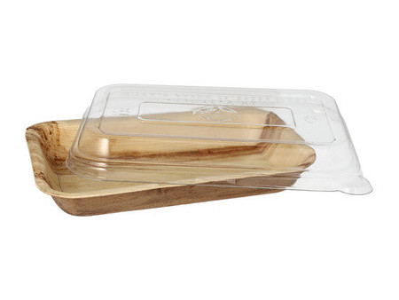 STARPAK Bol en feuille de palmier avec couvercle, 200 ml