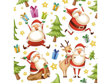 PAPSTAR Serviette à motif de Noël 'Happy Santa'