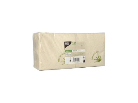 PAPSTAR Serviette coktail, 240 x 240 mm, naturel