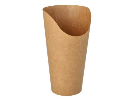 PAPSTAR Pot à wrap, rond, 590 ml, brun