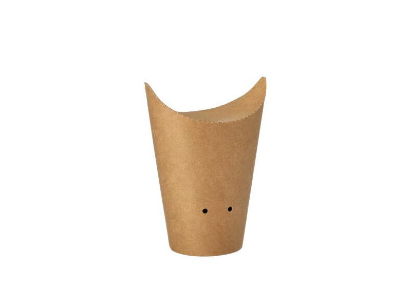 PAPSTAR Etui pour frites, brun, petit