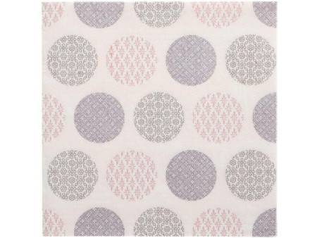 PAPSTAR Serviette à motif 'ROYAL Collection Rococo', rose