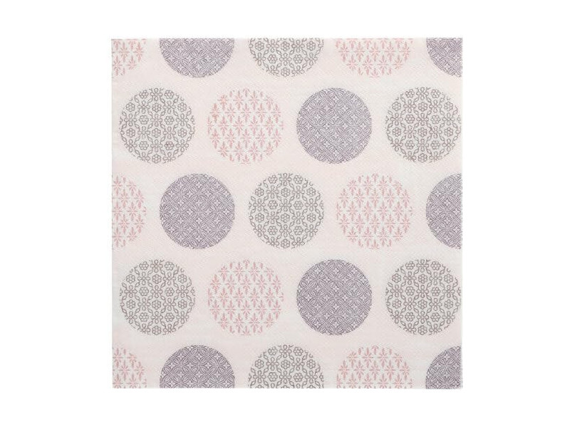 PAPSTAR Serviette à motif 'ROYAL Collection Rococo', rose