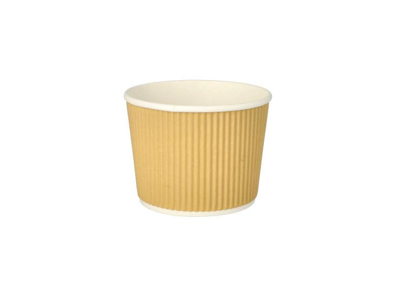 PAPSTAR Gobelet à soupe 'pure' Ripple Wall, 520 ml, beige