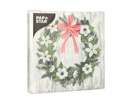 PAPSTAR Serviette à motif de Noël 'Christmas Wreath'