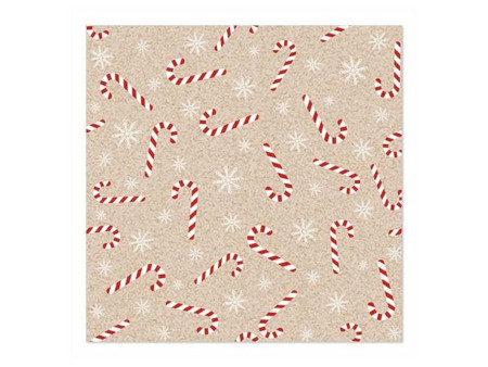 PAPSTAR Serviette à motif de Noël 'Candy Canes'