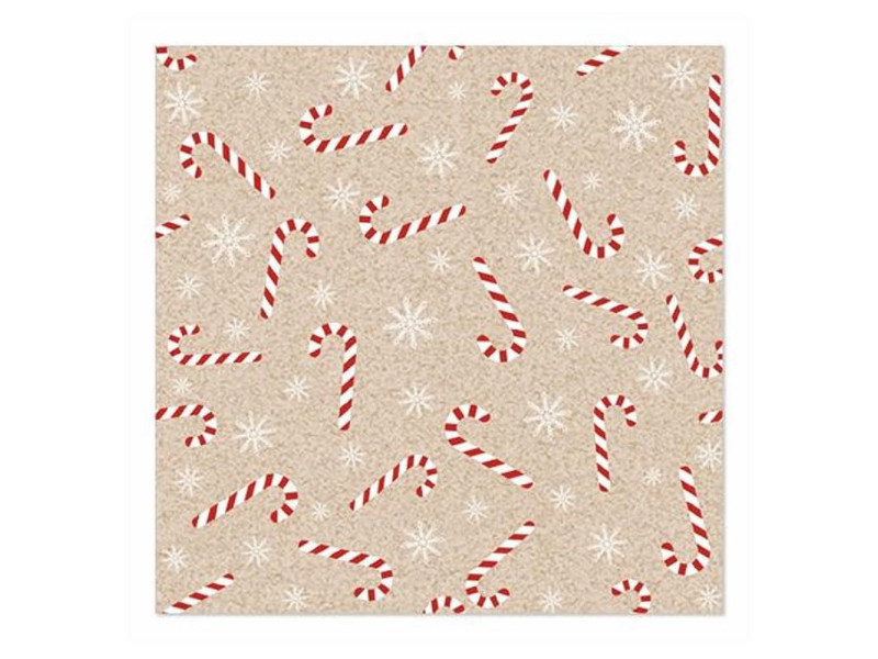 PAPSTAR Serviette à motif de Noël 'Candy Canes'