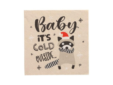 PAPSTAR Serviette à motif de Noël 'It's cold outside'