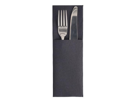 PAPSTAR Serviette pochette 'ROYAL Collection', noir