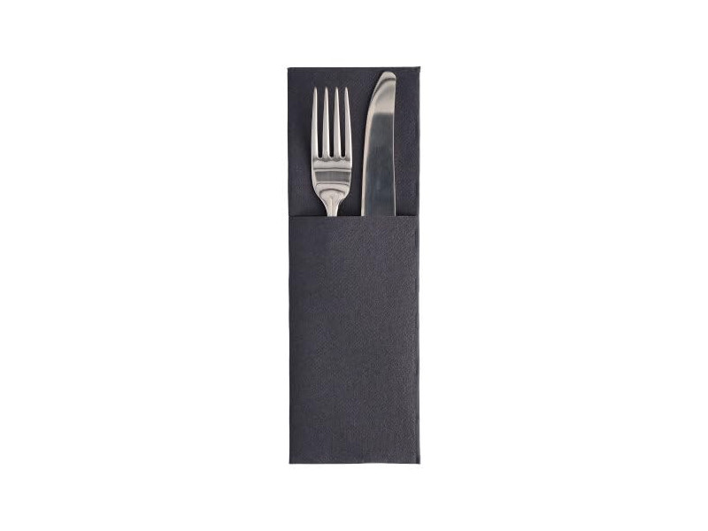 PAPSTAR Serviette pochette 'ROYAL Collection', noir