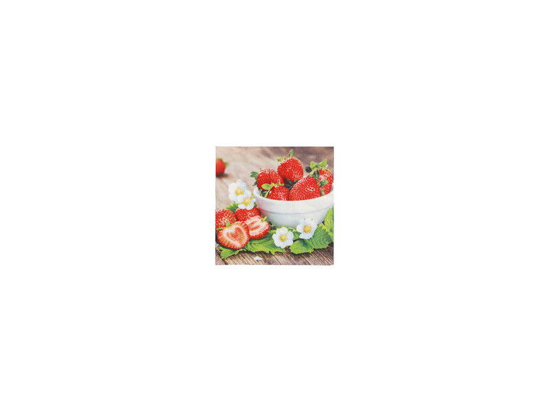 PAPSTAR Serviette à motif 'Strawberry Taste', 330 x 330 mm