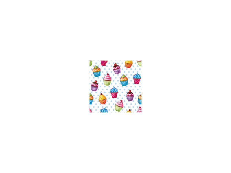 PAPSTAR Serviette à motif 'Birthday Cup Cakes'