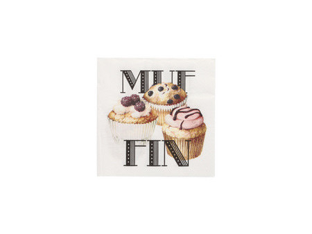 PAPSTAR Serviette à motif 'Birthday Cup Cakes'