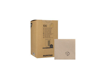 PAPSTAR Serviette cocktail 'PUNTO', 200 x 200 mm, naturel