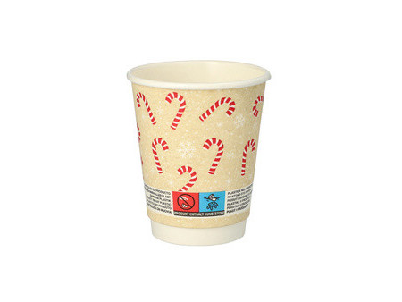 PAPSTAR Gobelet en carton 'Candy Canes', 0,2 l