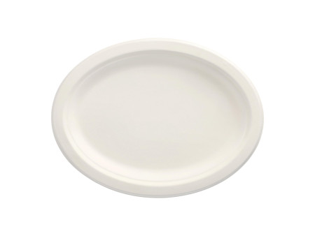 PAPSTAR Assiette en canne à sucre 'pure', ovale, 260x220 mm