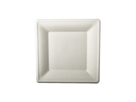 PAPSTAR Assiette en canne à sucre 'pure', carré, 155x155 mm