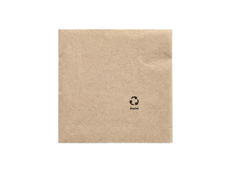PAPSTAR Serviette, 330 x 330 mm, 3 couches, naturel