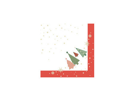 PAPSTAR Serviette à motif de Noël 'Plain Christmas Trees'