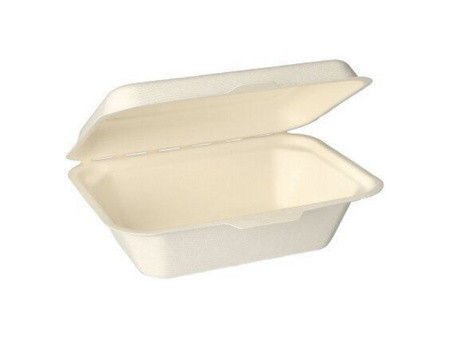 PAPSTAR Boîte à encas en canne à sucre 'pure', blanc