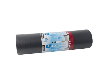 STARPAK Sac poubelle LDPE, 240 litres, noir