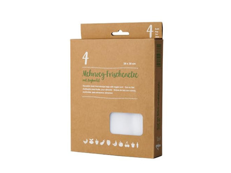 STARPAK Filet fraîcheur réutilisable, avec cordon, blanc