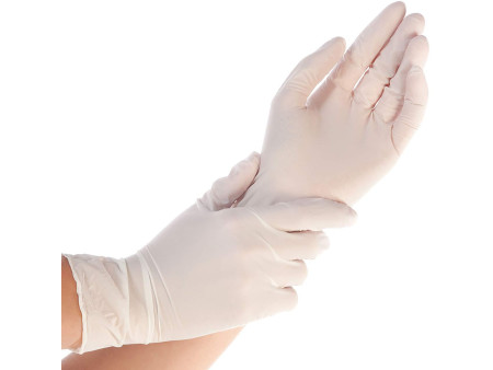 HYGOSTAR Gant en nitrile 'SAFE PREMIUM', M, blanc