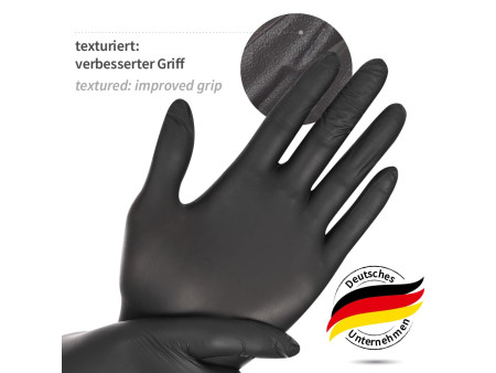 HYGOSTAR Gant en nitrile 'DARK', M, noir