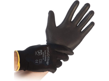 HYGOSTAR Gant de travail 'BLACK ACE', XL, noir