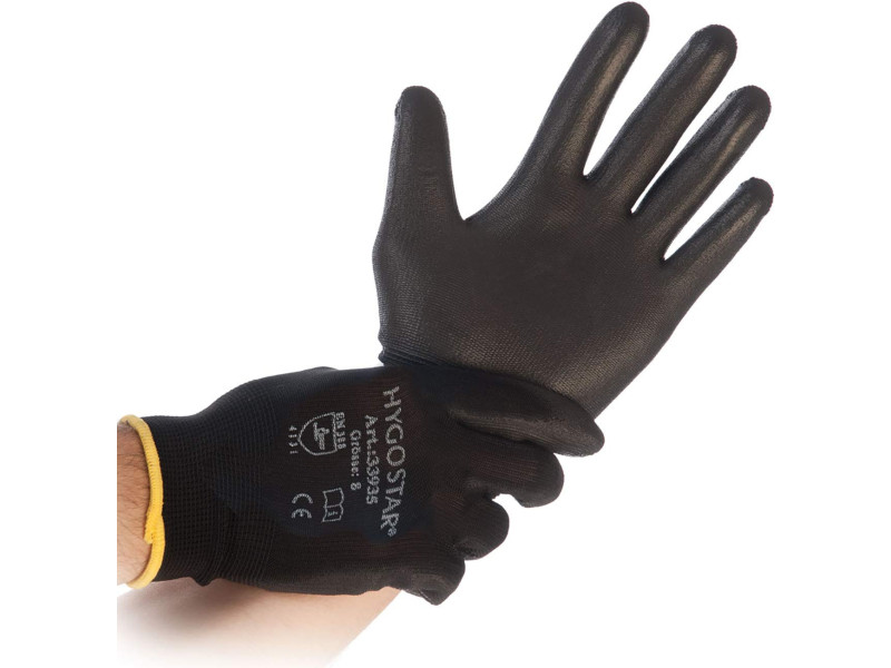 HYGOSTAR Gant de travail 'BLACK ACE', XL, noir
