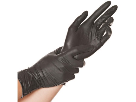HYGOSTAR Gants latex 'DIABLO', S, noir