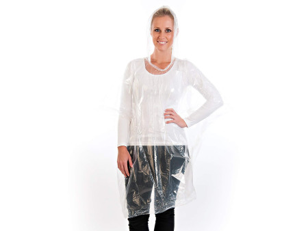 HYGOSTAR Poncho de pluie, en polyéthylène, transparent