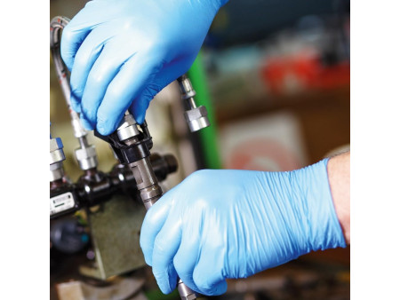 HYGONORM Gant nitrile 'SAFE LIGHT', L, non poudré, bleu