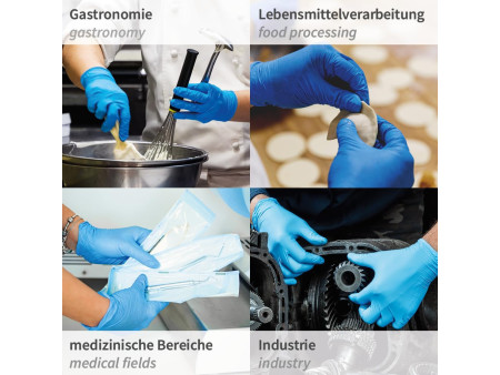 HYGONORM Gant nitrile 'SAFE LIGHT', S, bleu