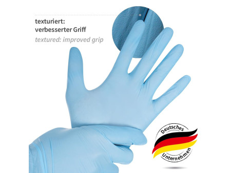 HYGONORM Gant nitrile 'SAFE LIGHT', S, bleu