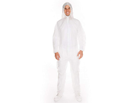 HYGONORM Combinaison PP LIGHT avec capuche, blanc, L