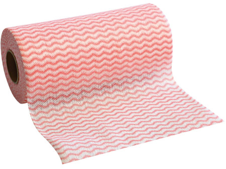 HYGOCLEAN Torchon & chiffon de nettoyage, sur rouleau, rouge