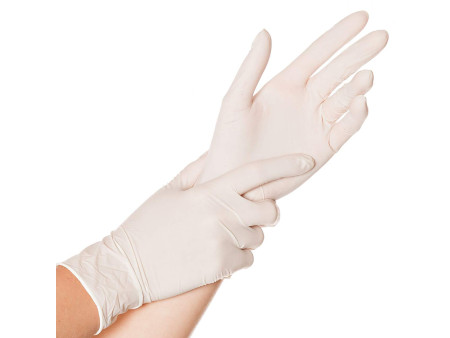 HYGONORM Gant en latex 'SKIN LIGHT', XL, blanc, poudré