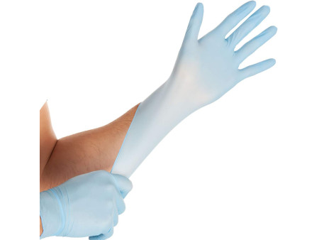 HYGOSTAR Gant en nitrile SAFE SUPER STRETCH, L, bleu