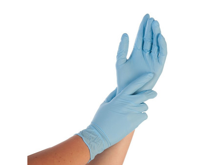 HYGOSTAR Gant en nitrile SAFE SUPER STRETCH, M, bleu