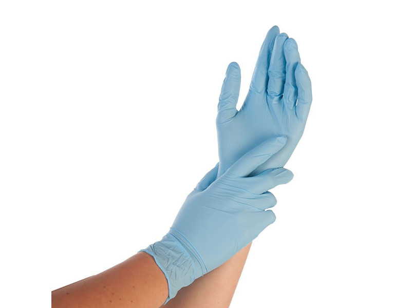 HYGOSTAR Gant en nitrile SAFE SUPER STRETCH, M, bleu