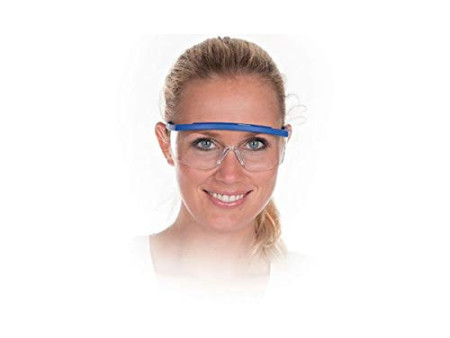 HYGOSTAR Lunettes de protection BLEU, verres transparents
