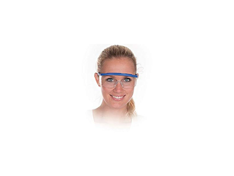 HYGOSTAR Lunettes de protection BLEU, verres transparents