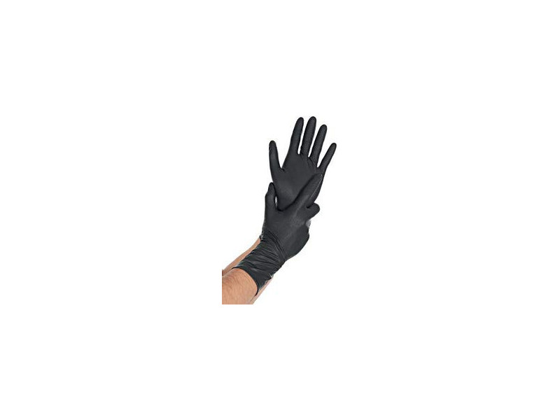 HYGOSTAR Gant en nitrile 'POWER GRIP LONG', M, noir