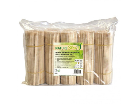 NATURE Star Pique à brochette, en bois, longueur: 300 mm