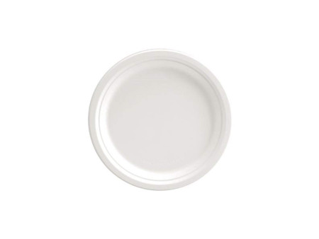 NATURE Star Assiette en canne à sucre, rond, 153 mm, blanc