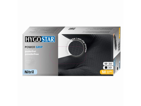 HYGOSTAR Gant en nitrile 'POWER GRIP', M, noir