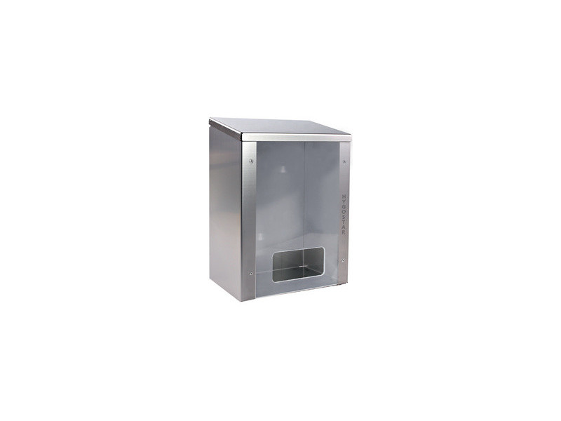 HYGOSTAR Distributeur acier inox, fenêtre plexi, argent