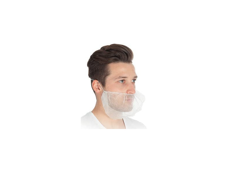 HYGOSTAR Couvre-barbe en PP non tissé, taille unique, blanc