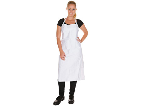 HYGOSTAR Tablier à bavette, coton, blanc